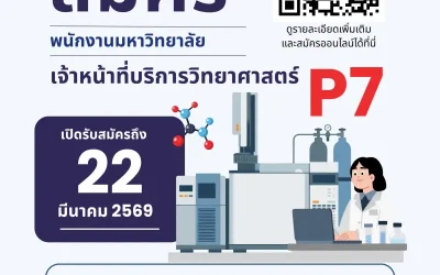ประกาศรับสมัครพนักงานมหาวิทยาลัย ตำแหน่งเจ้าหน้าที่บริการวิทยาศาสตร์