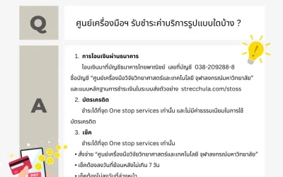FAQs STREC CHULA EP.4 : ศูนย์เครื่องมือ จุฬาฯ รับชำระค่าบริการรูปแบบใดบ้าง?